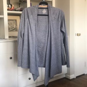 Heather gray cotton flowy semi fitted sweatshirt L